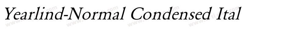 Yearlind-Normal Condensed Italic字体转换